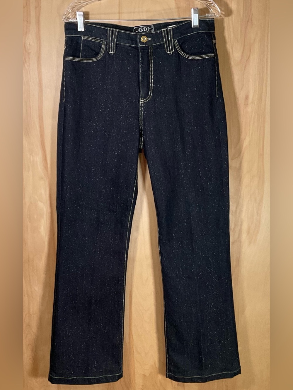 NYDJ Premium Denim High-Rise Straight-Leg Dark Indigo Jeans - Like New